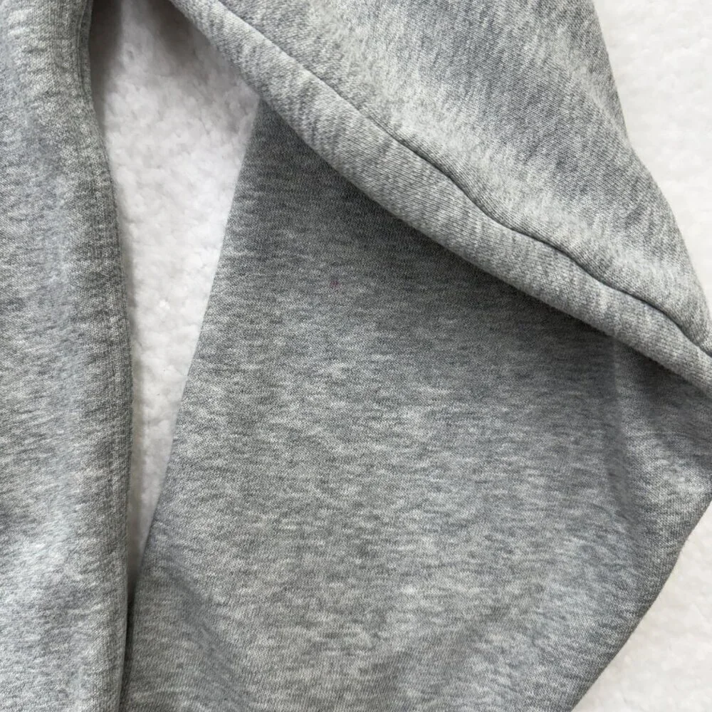 VTG Y2K‎ Nike Embroidered Swoosh Hoodie Heather Gray Streetwear Adult Size XL